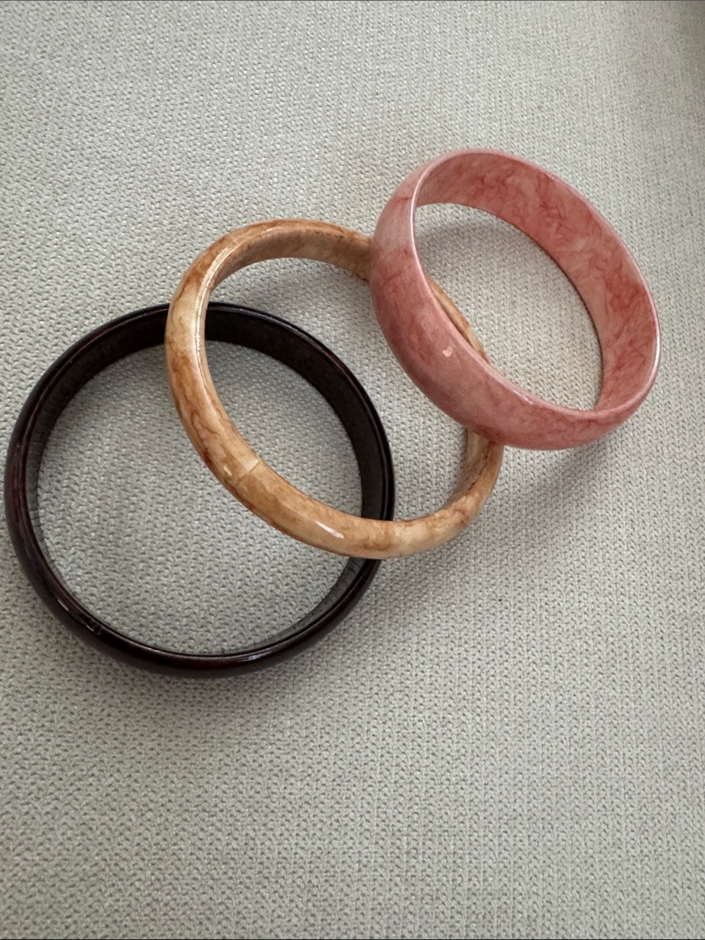 Set of 3 Lightweight Acrylic Bangle Bracelets